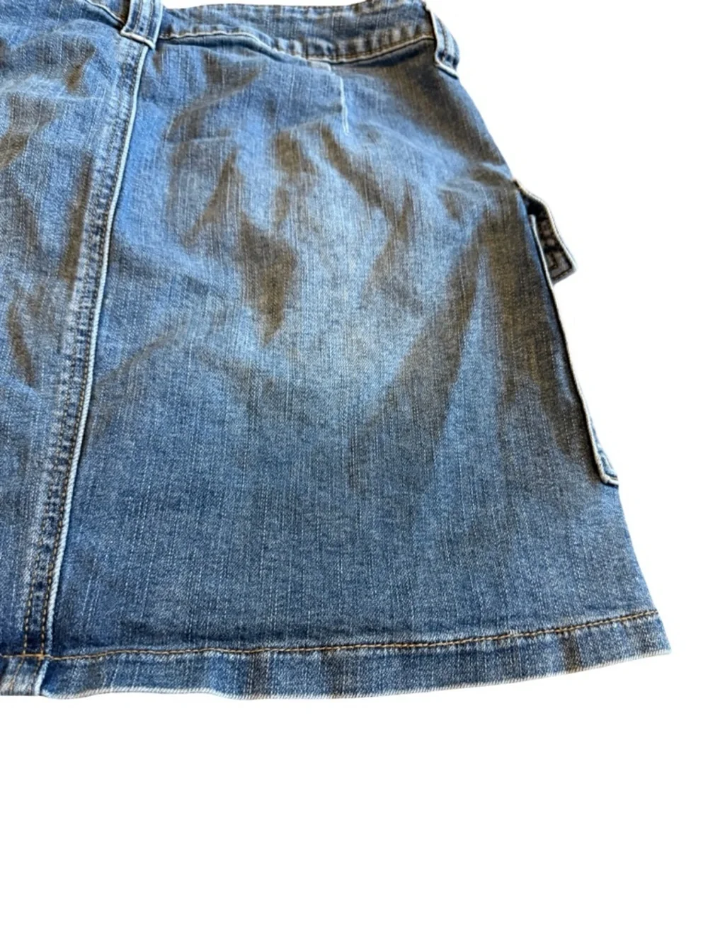 Just USA Denim Cargo Skirt Mini Length Cotton Blend Comfort Casual Size Medium